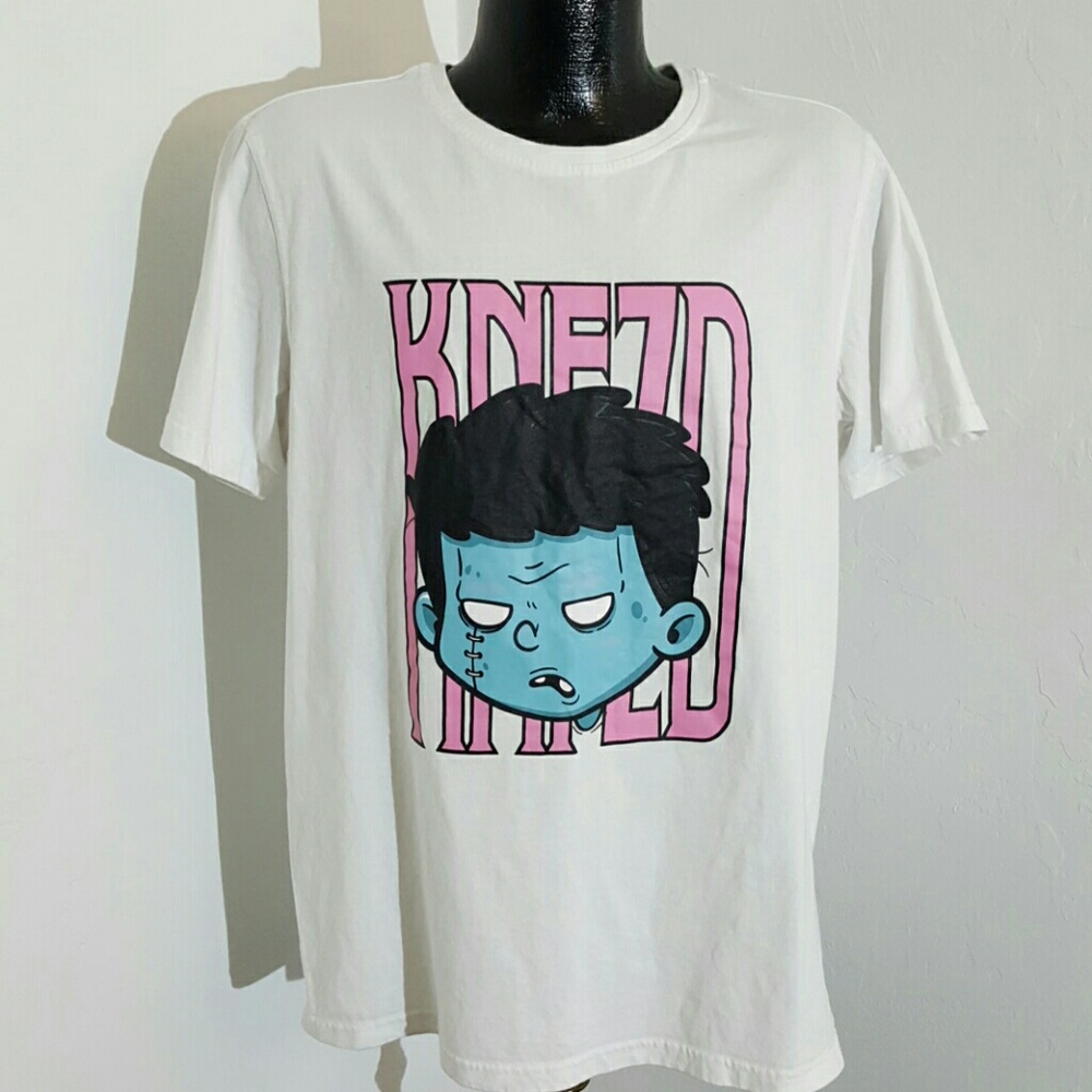 Black Pyramid top t-shirts white cotton short sleeve women size XL